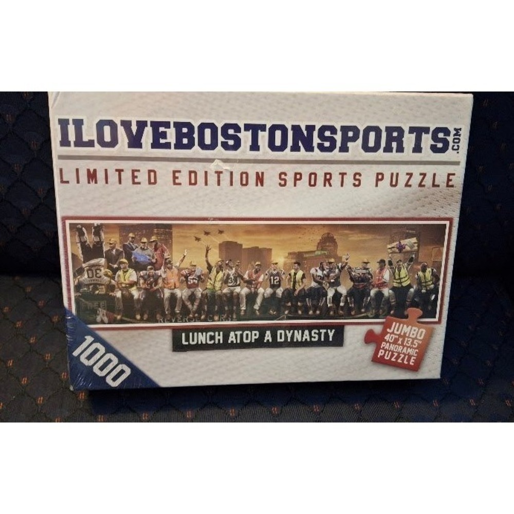 ILoveBostonSports Lunch Atop A Dynasty 1000 Piece Panoramic Jigsaw Puzzle NEW